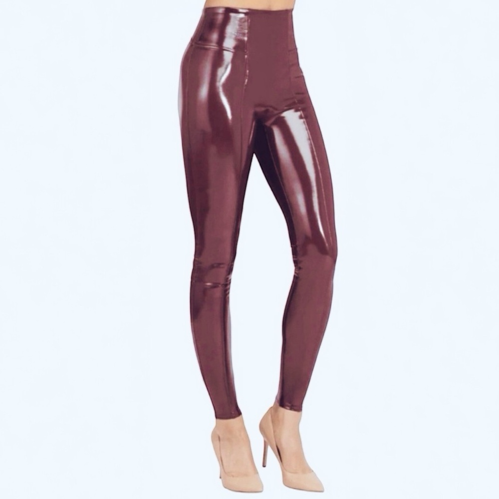 NWT Spanx Ruby Patent Leather Leggings Medium